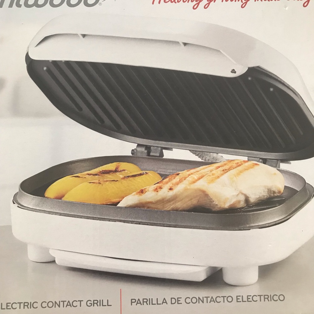 Brentwood Ts-605 Panini Press & Grill White-Curb go